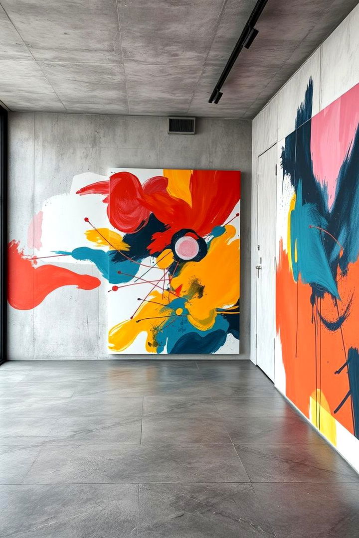 Abstract Art Floor Paint - 22 Indoor Concrete Floor Paint Ideas