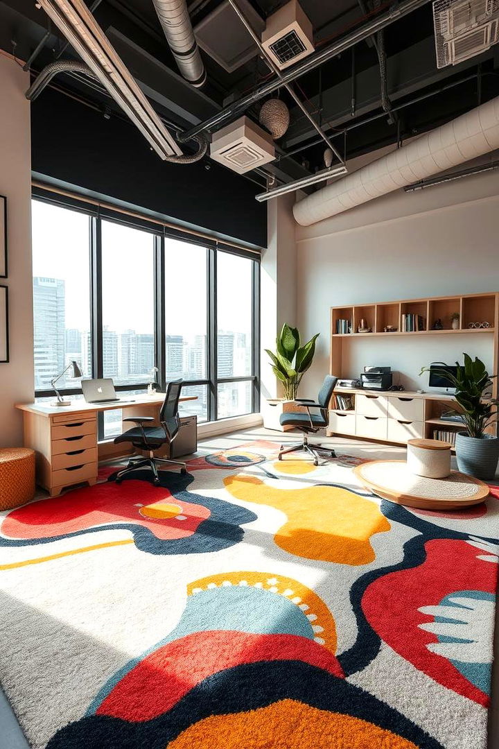 Abstract Art Office Rugs - 22 Office Rug Ideas
