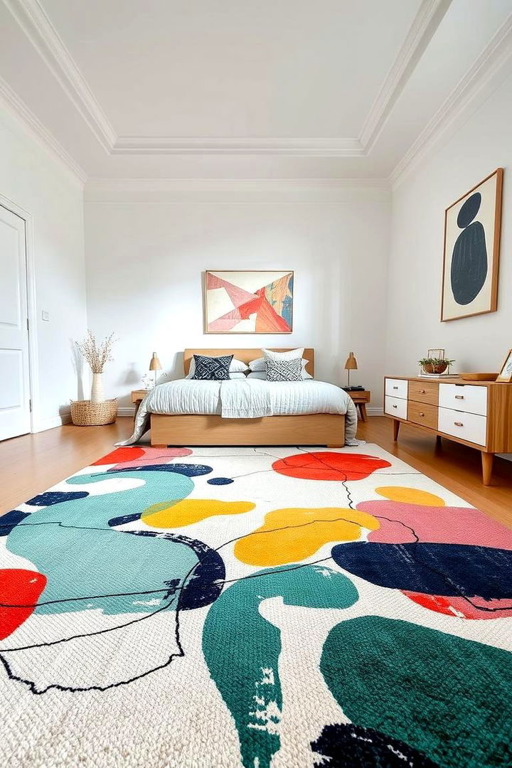 Abstract Art Rugs for Creative Expression - 22 bedroom rug ideas