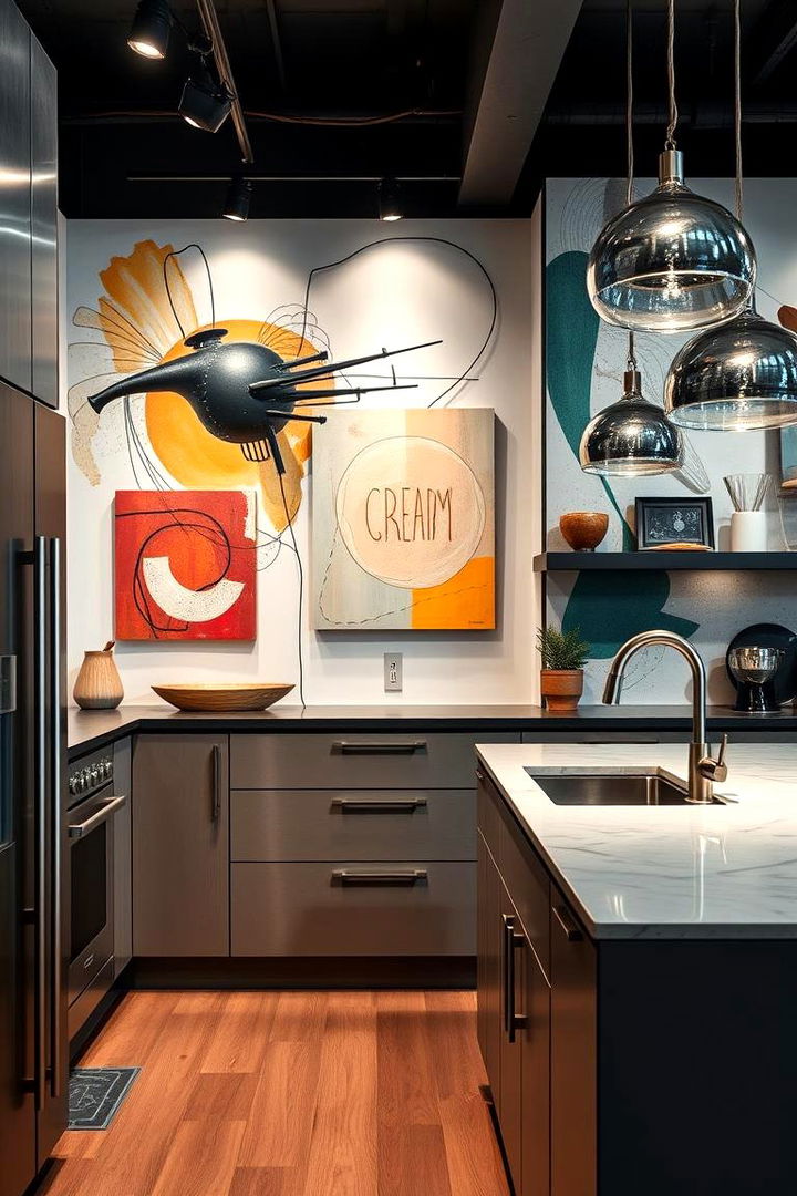 Abstract Artful Installations - 22 Colorful Kitchen Ideas