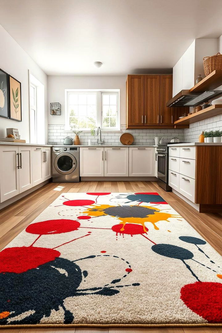 Abstract Artistic Expressions - 22 Kitchen Rug Ideas