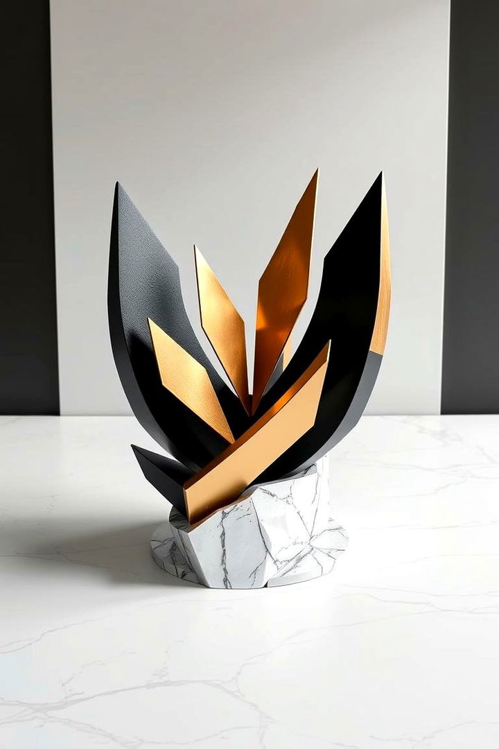 Abstract Artistry Concept - 22 Black and Gold Centerpiece Ideas
