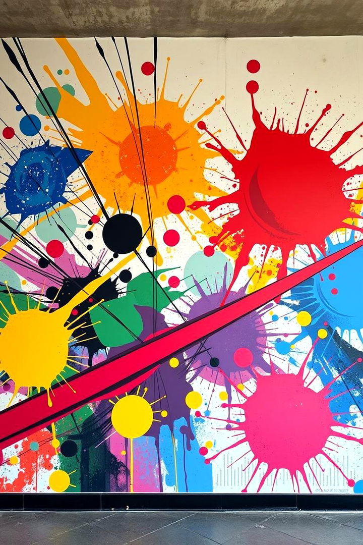 Abstract Energy - 22 Bathroom Mural Ideas