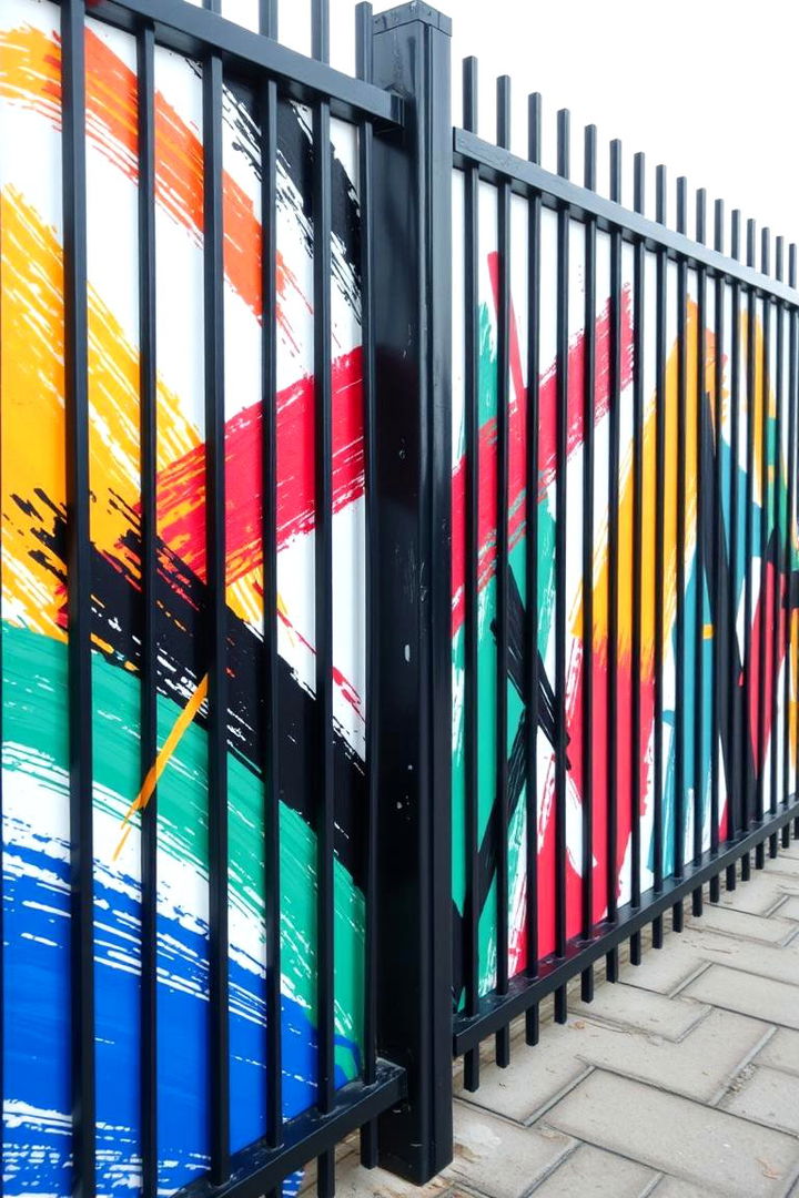 Abstract Expression Techniques for Modern Fences - 22 Fence Art Ideas