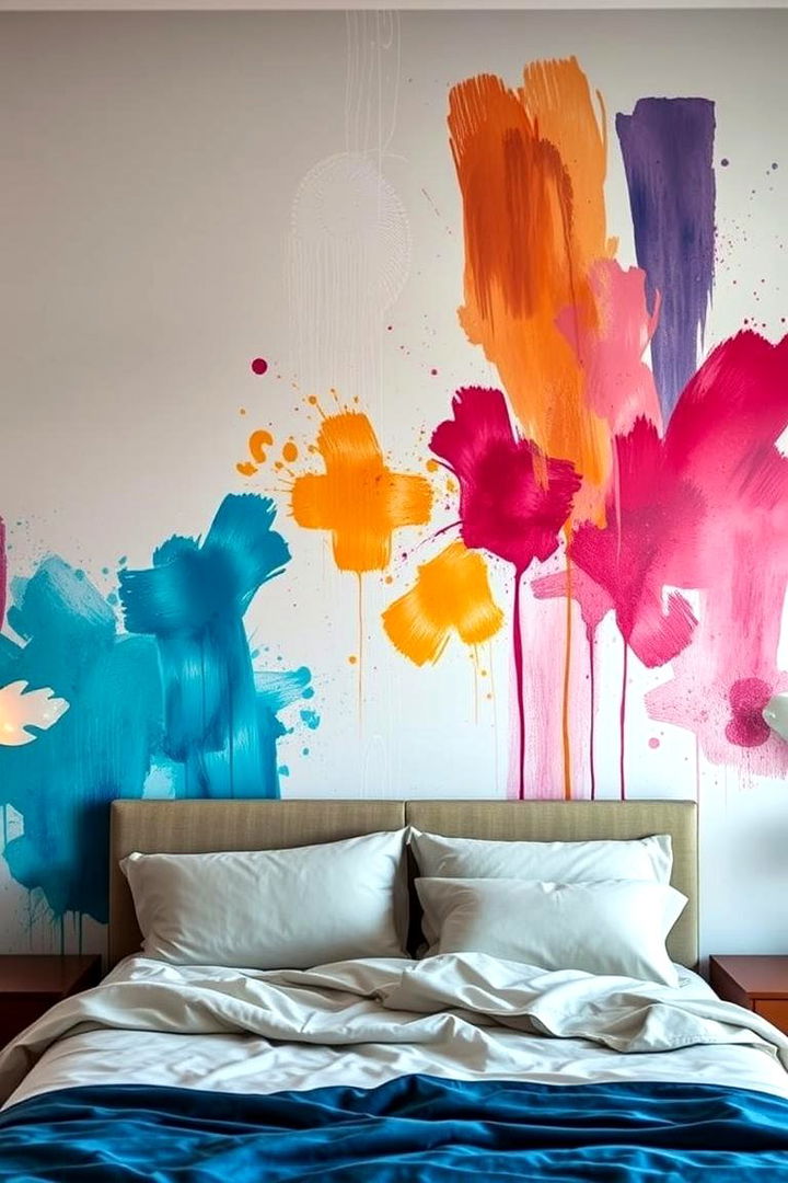 Abstract Expressionism to Spark Creativity - 22 Bedroom Wall Painting Ideas