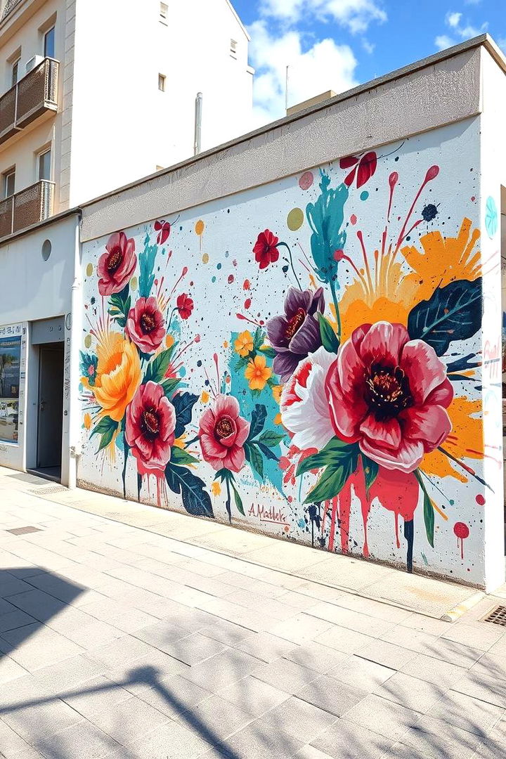 Abstract Floral Narratives - 22 Flower Murals on Buildings