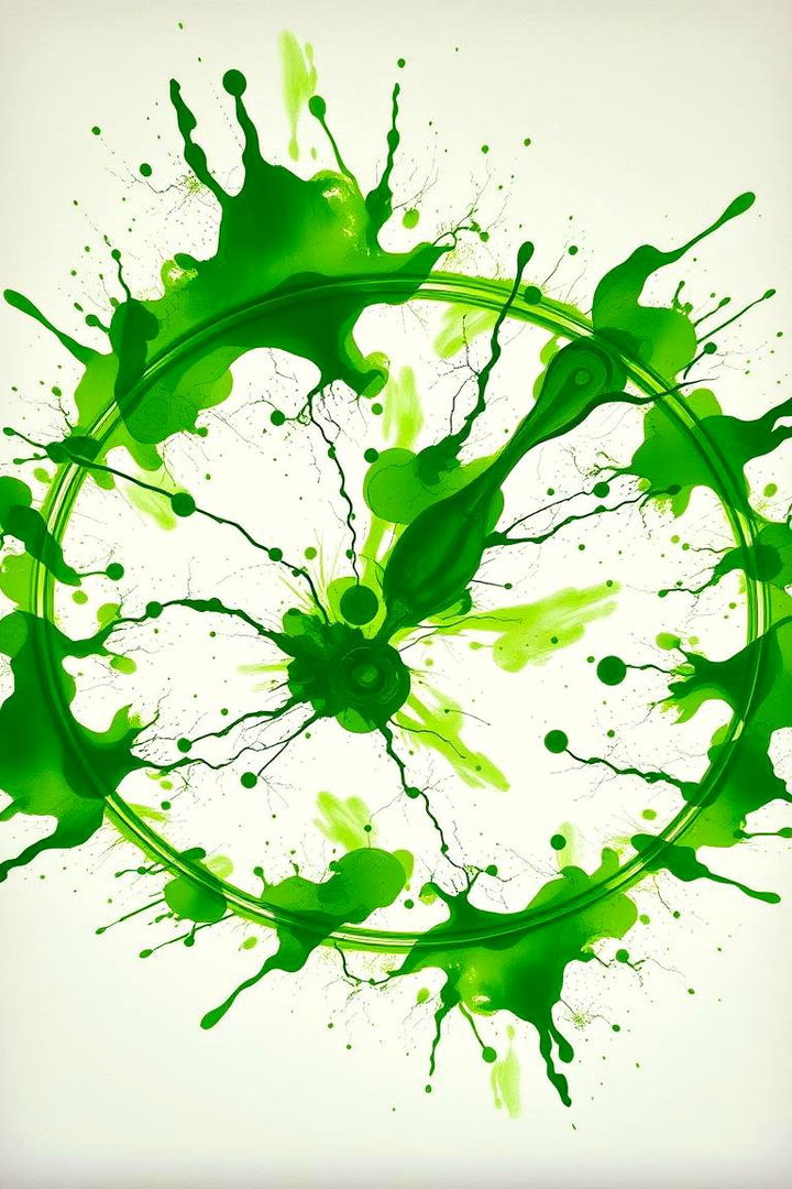 Abstract Green Expression - 22 Green Ceiling Ideas