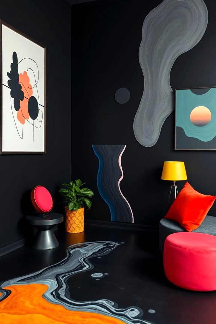 Abstract Inspirations - 22 Black Room Ideas