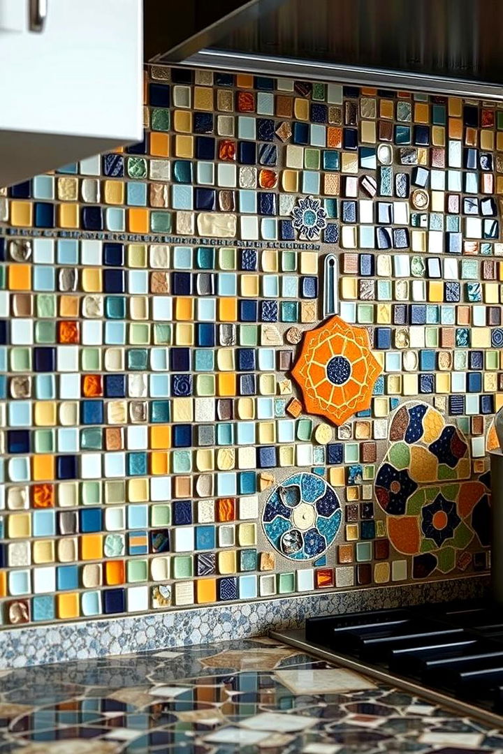 Abstract Mosaic Tile Accents - 22 1980s Kitchen Ideas