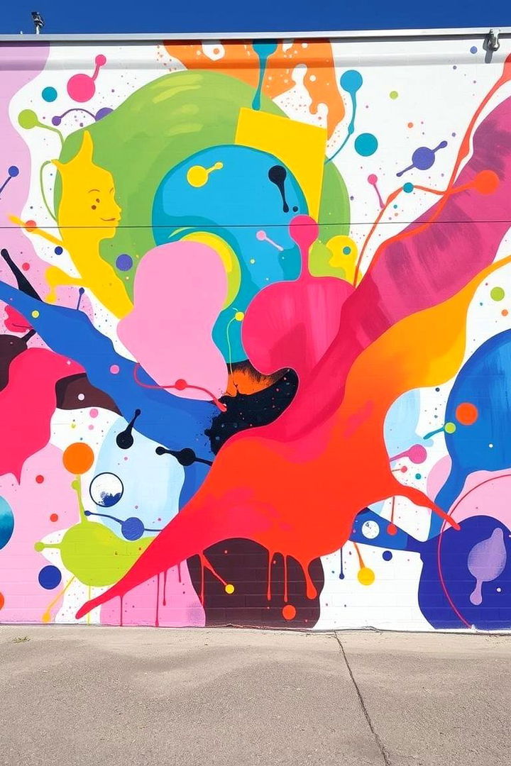 Abstract Nature Mural - 22 Garden Mural Ideas
