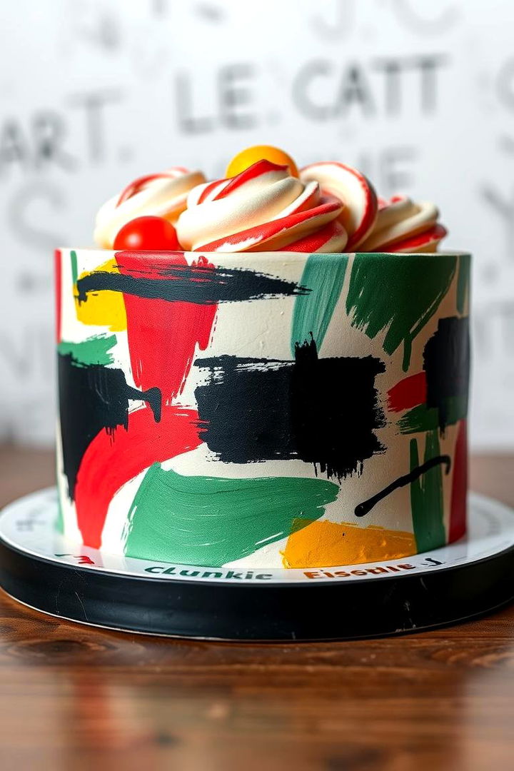 Abstract Pattern Cake - 22 Small Wedding Cake Ideas