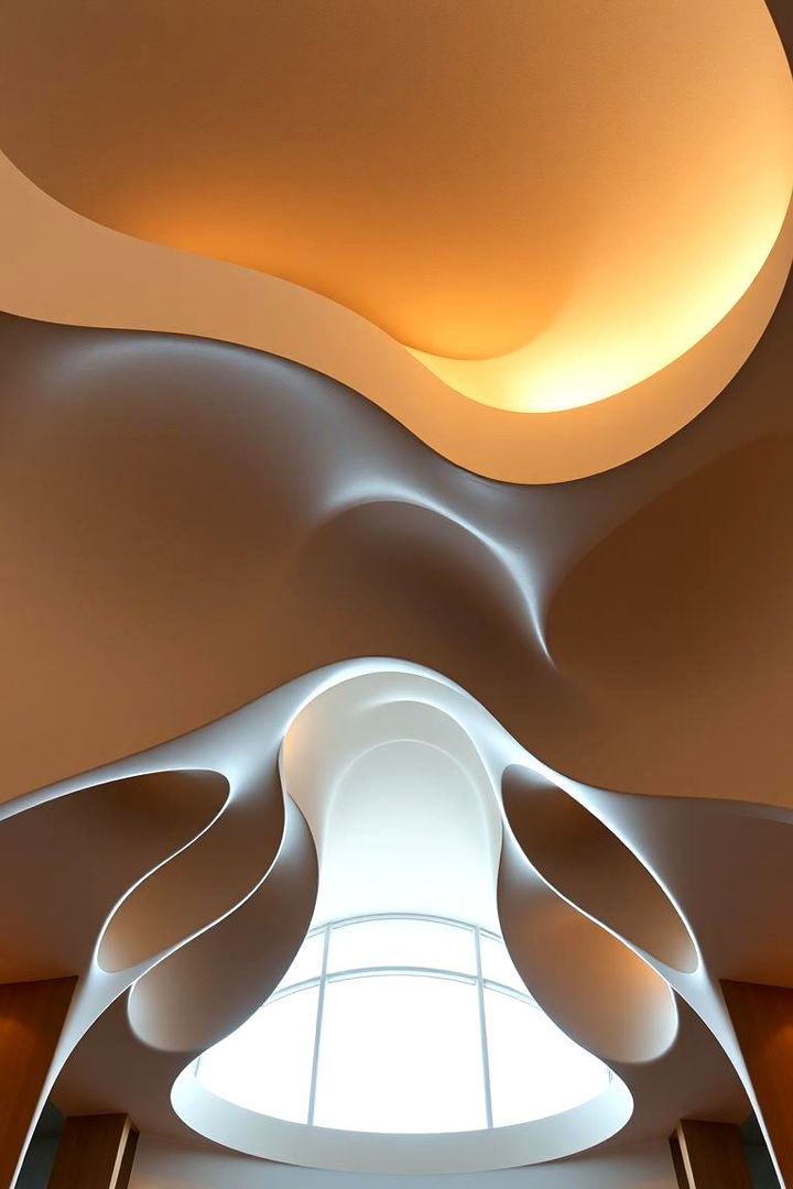 Abstract Sculptural Elements - 22 Man Cave Ceiling Ideas