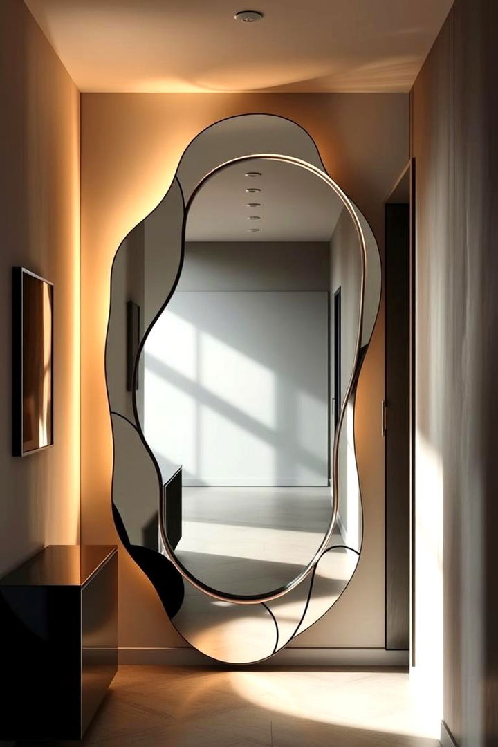 Abstract Shape Mirror - 22 hallway mirror ideas