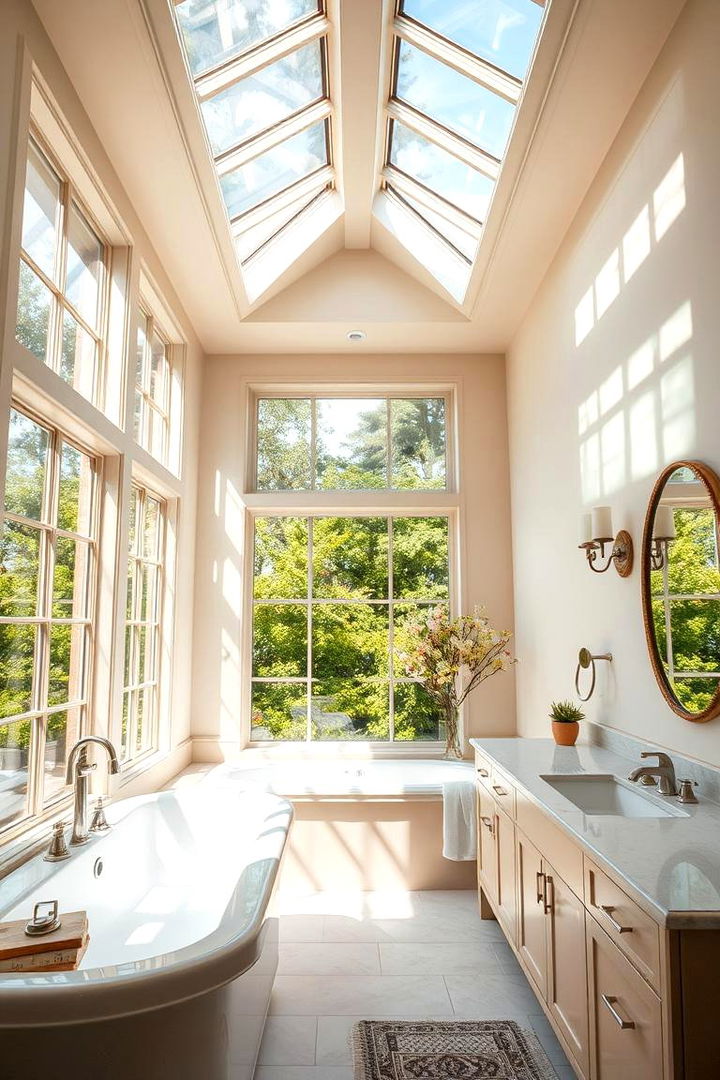 Abundant Natural Light Integration - 22 Large Bathroom Ideas