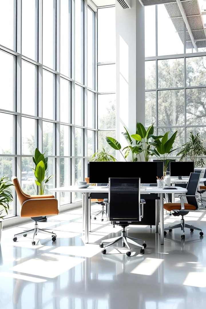 Abundant Natural Lighting - 22 Modern Home Office Ideas