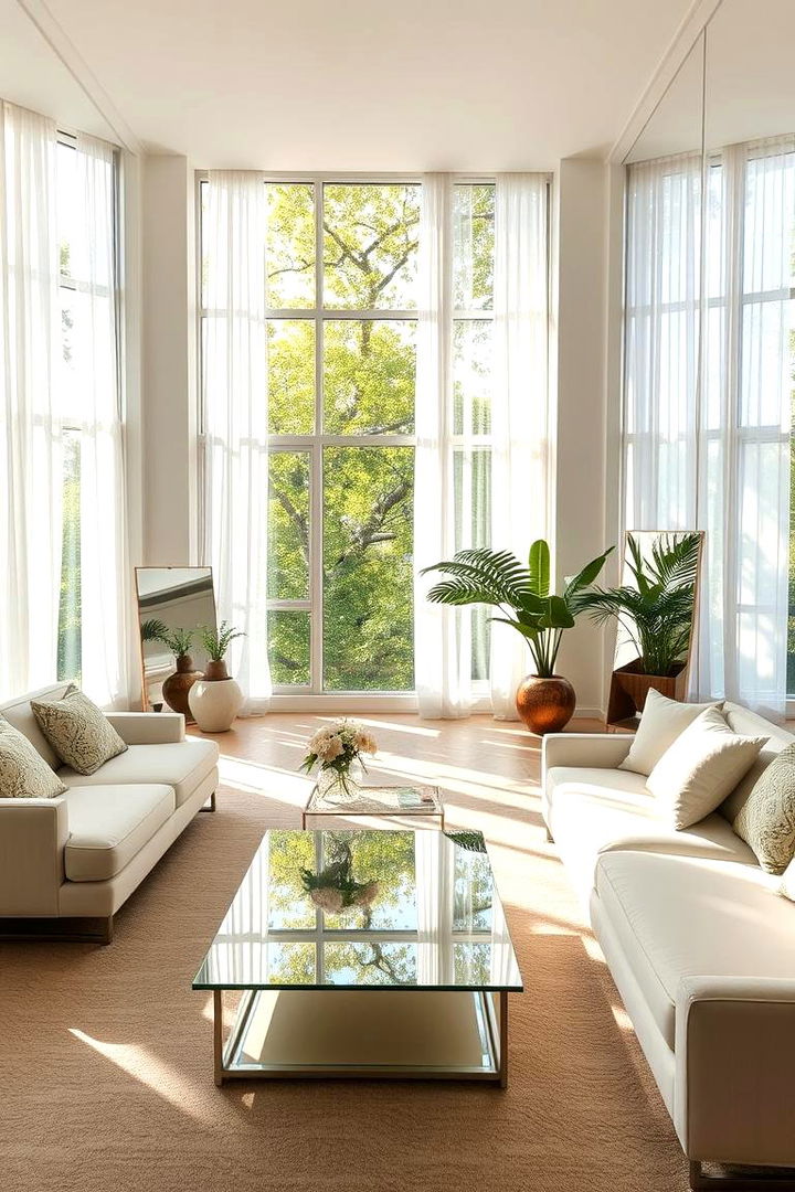 Abundant Natural Lighting - 22 Green Living Room Ideas