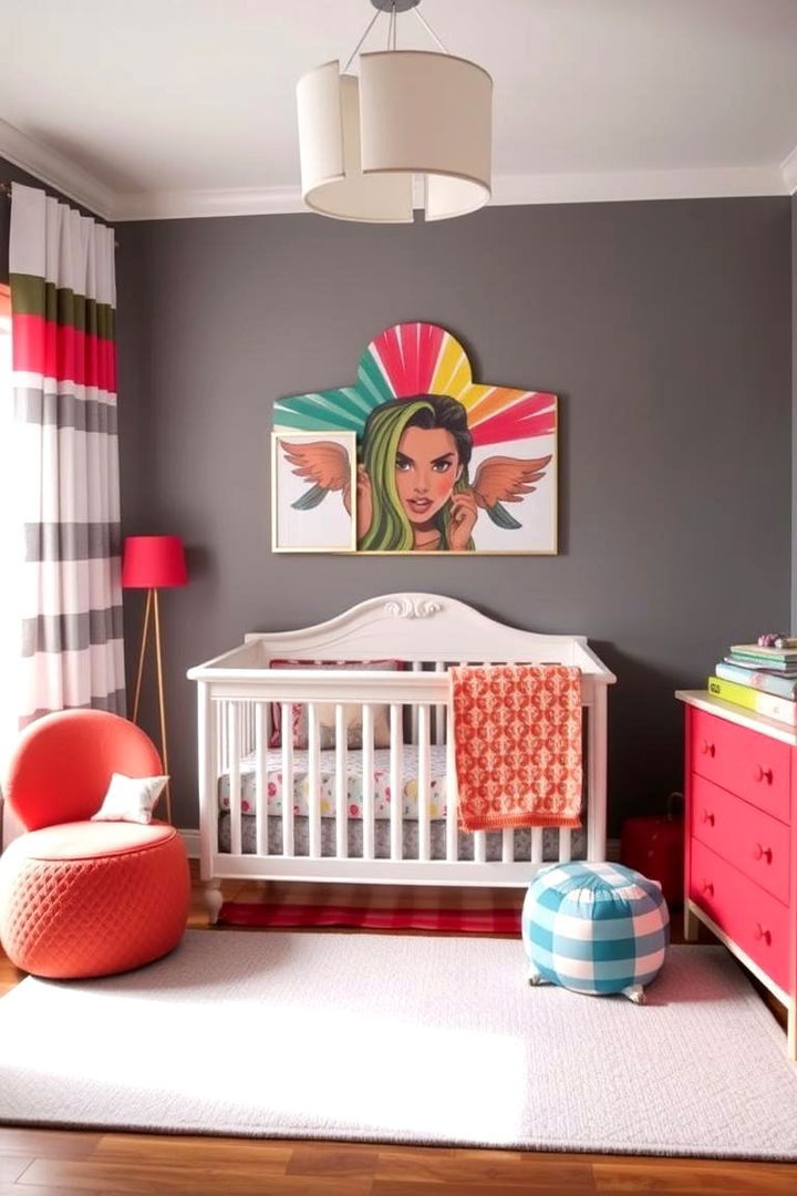 Accent Colors Pop - 22 Grey Nursery Ideas