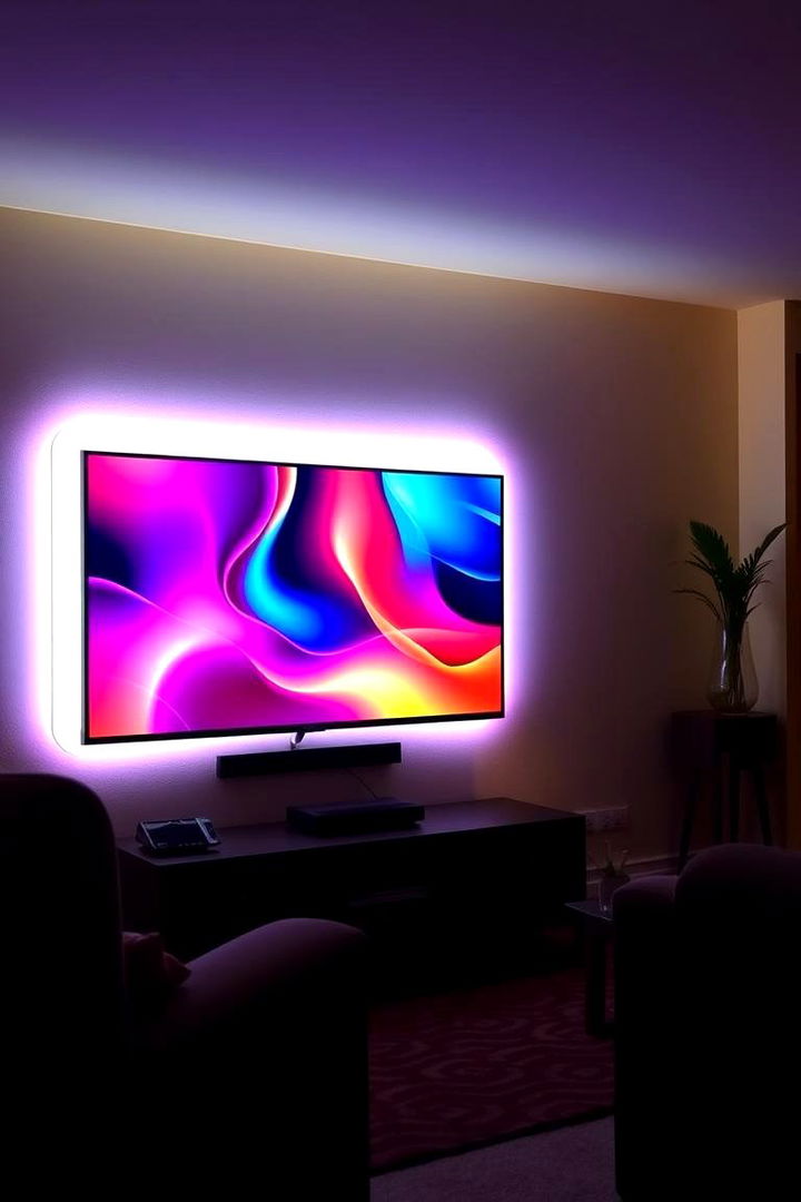 Accent Lighting Illumination - 22 Tv Wall Ideas