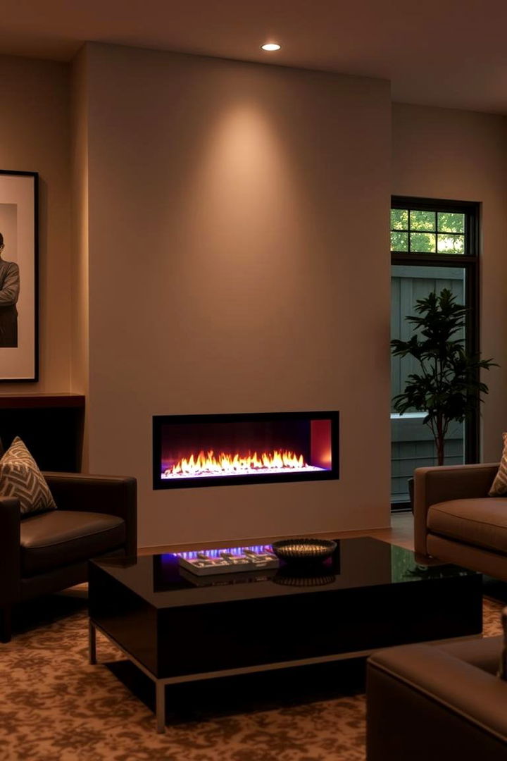 Accent Lighting Integration - 22 Gas Fireplace Ideas