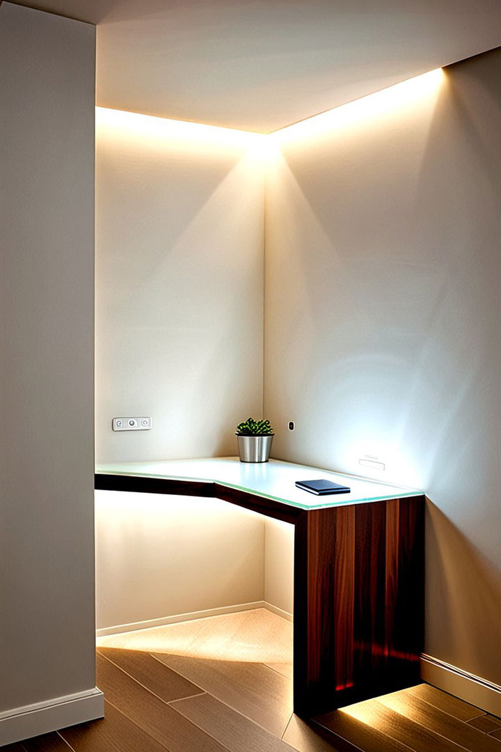 Accent Lighting in Corners - 22 Small Kitchen Lighting Ideas