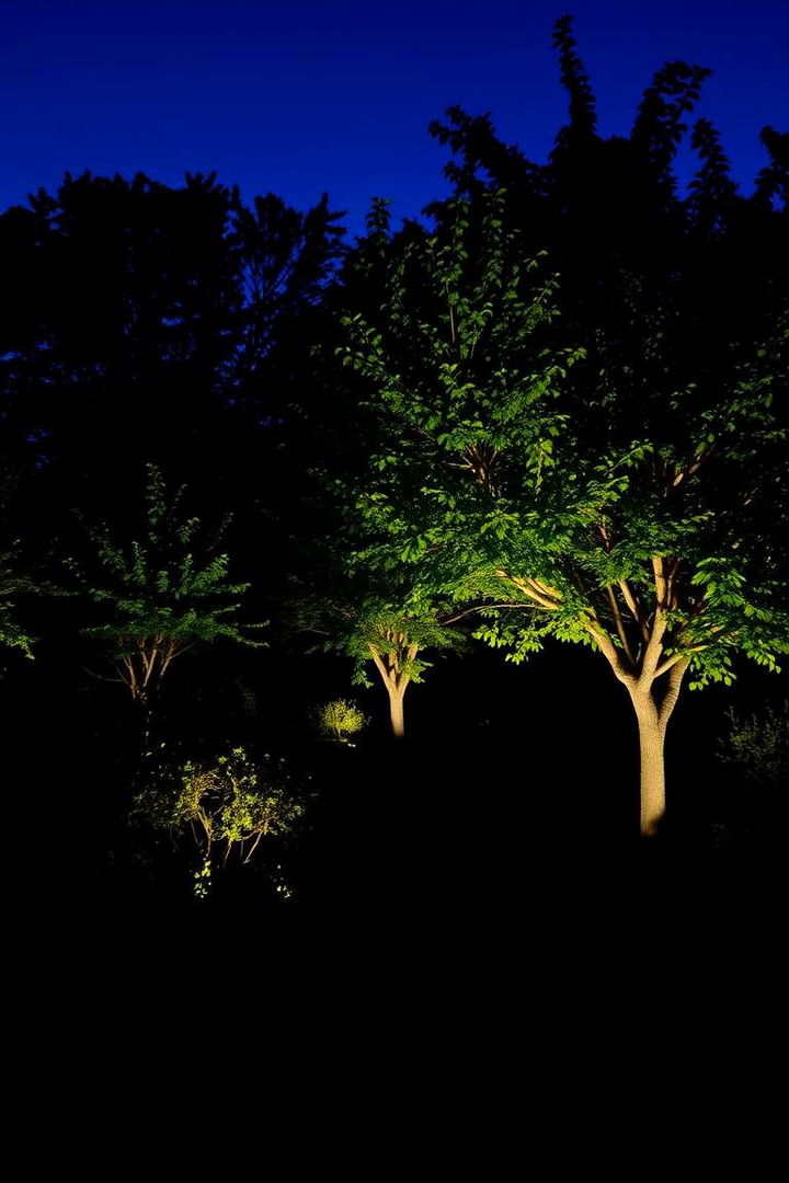 Accent Lighting in Trees - 22 Tree Landscaping Ideas