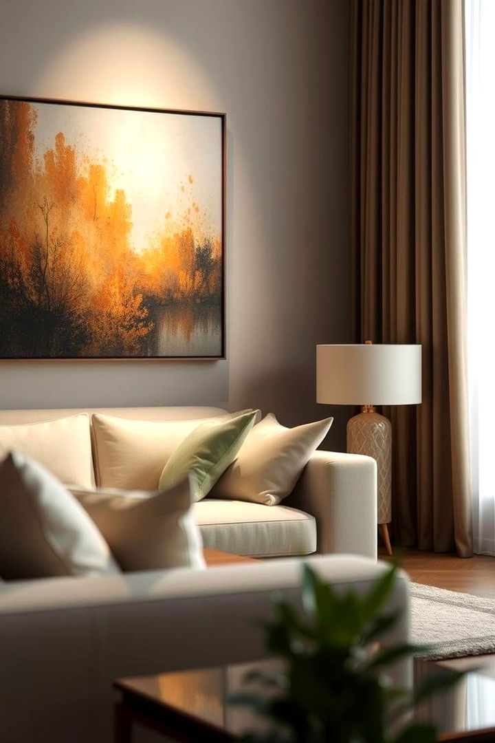 Accent Lighting on Artwork - 22 Living Room Lighting Ideas