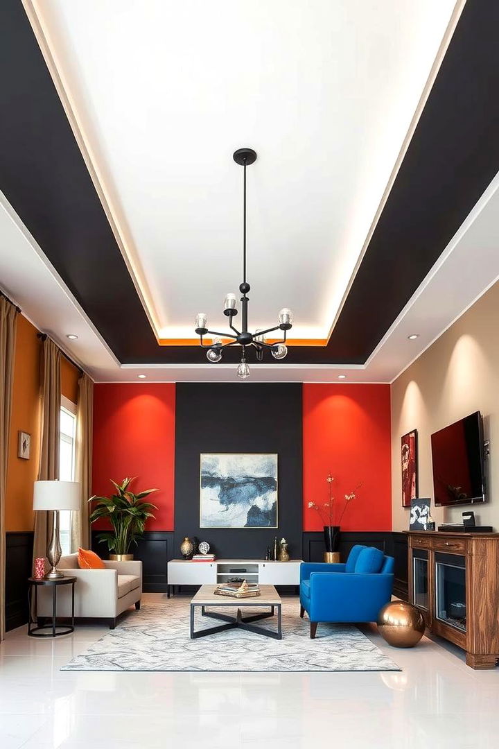Accent Painting for Unique Focal Points - 22 Ceiling Paint Ideas