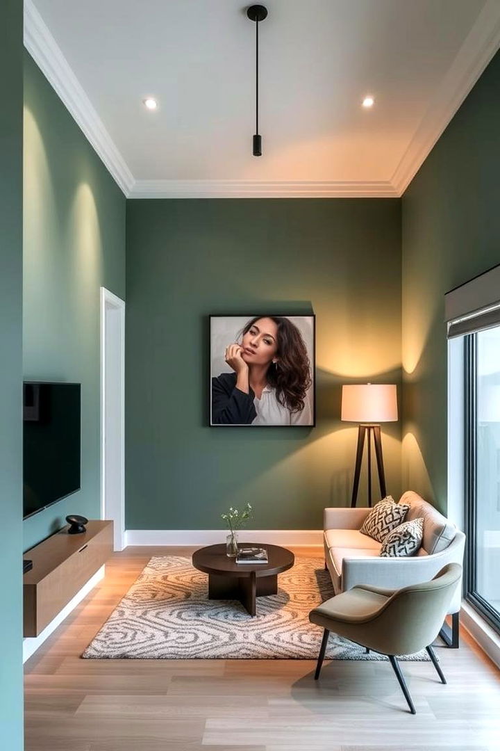 Accent Walls Highlighting Sage Elegance - 22 Sage Green Paint Color Ideas