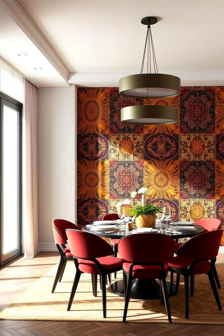 Accent Walls with Bold Designs - 22 Casual Dining Room Ideas
