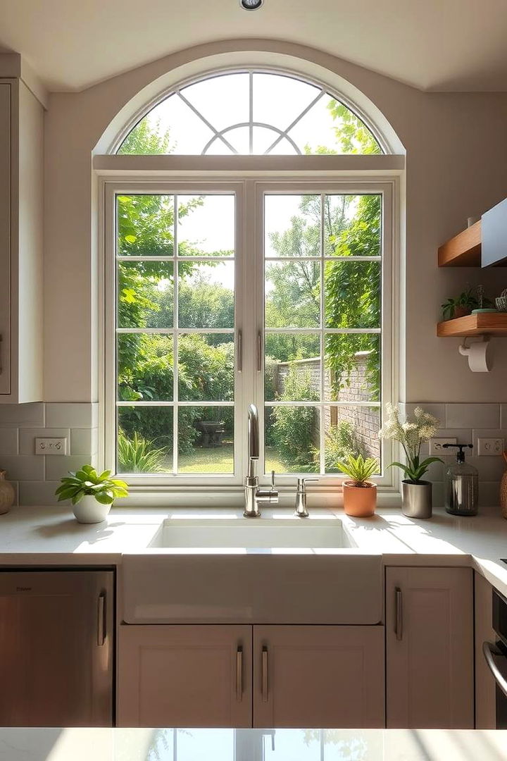 Accent Windows With Garden Views - 22 Cozy Kitchen Ideas