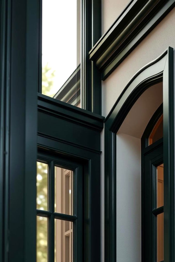 Accented Dark Green Trim - 22 Dark Green Exterior Ideas
