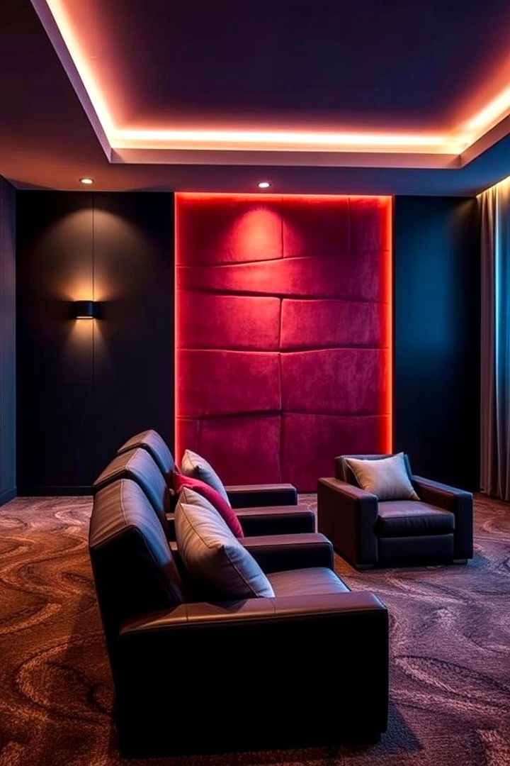 Accentuated Feature Walls - 22 Home Theater Paint Colors