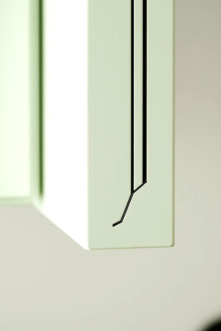 Accentuated Trim with Black Lines - 22 Sage Green and Black Kitchen Ideas