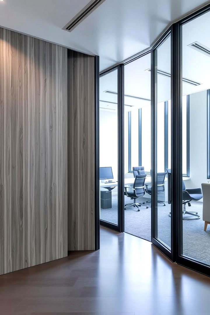 Accordion Doors for Contemporary Office Settings - 22 Home Office Door Ideas