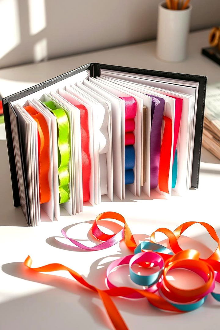 Accordion Folder Sample Storage - 22 Ribbon Storage Ideas