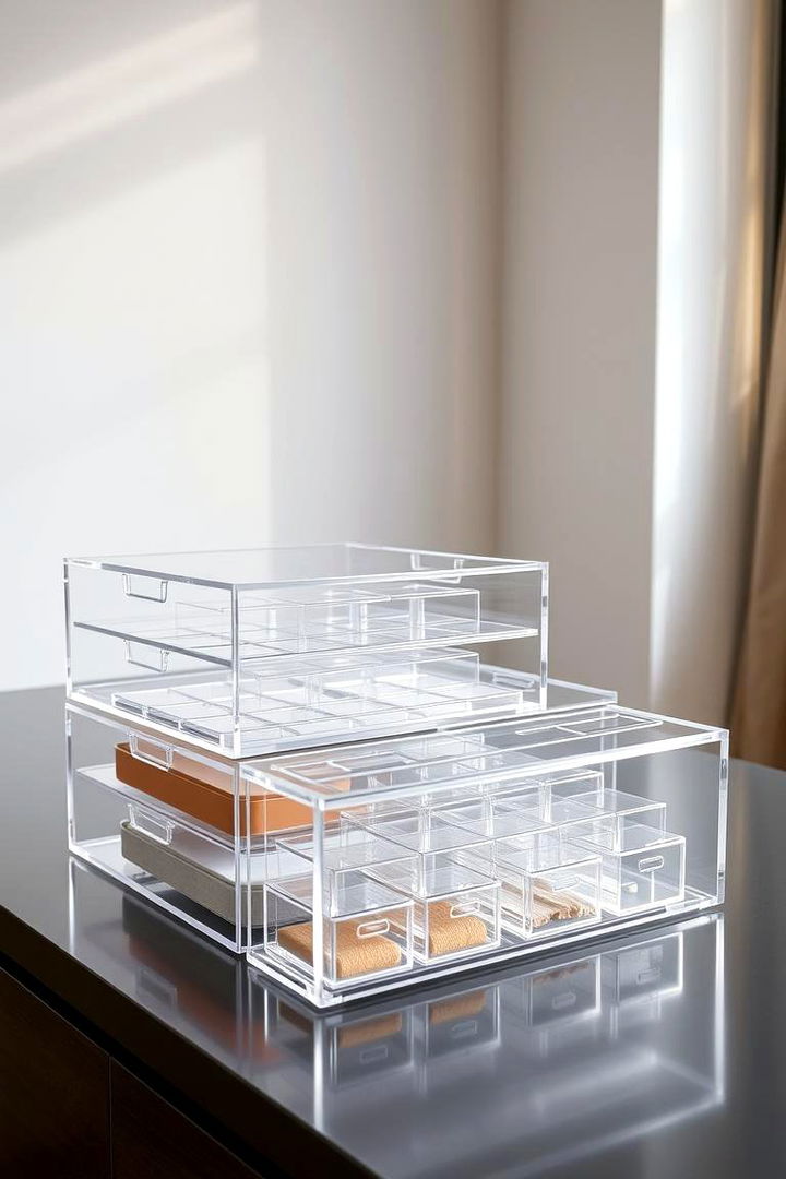 Acrylic Organizer Boxes - 22 Earring Storage Ideas