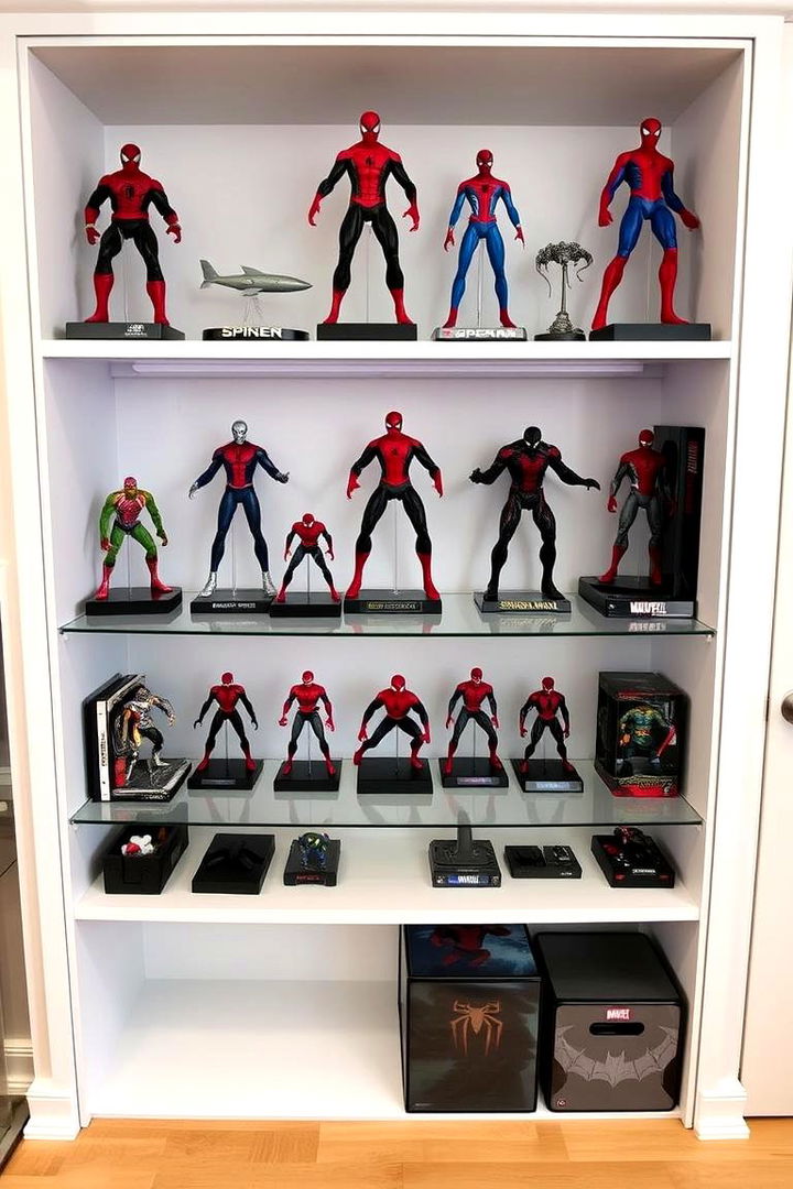 Action Figure Displays - 22 Spiderman Room Decor Ideas