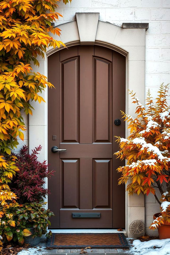 Adapting to Seasonal Changes - 22 Brown House Front Door Colors