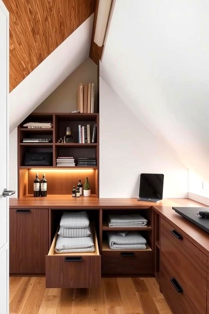 Add Hidden Storage - 22 Low Ceiling Small Attic Room Ideas