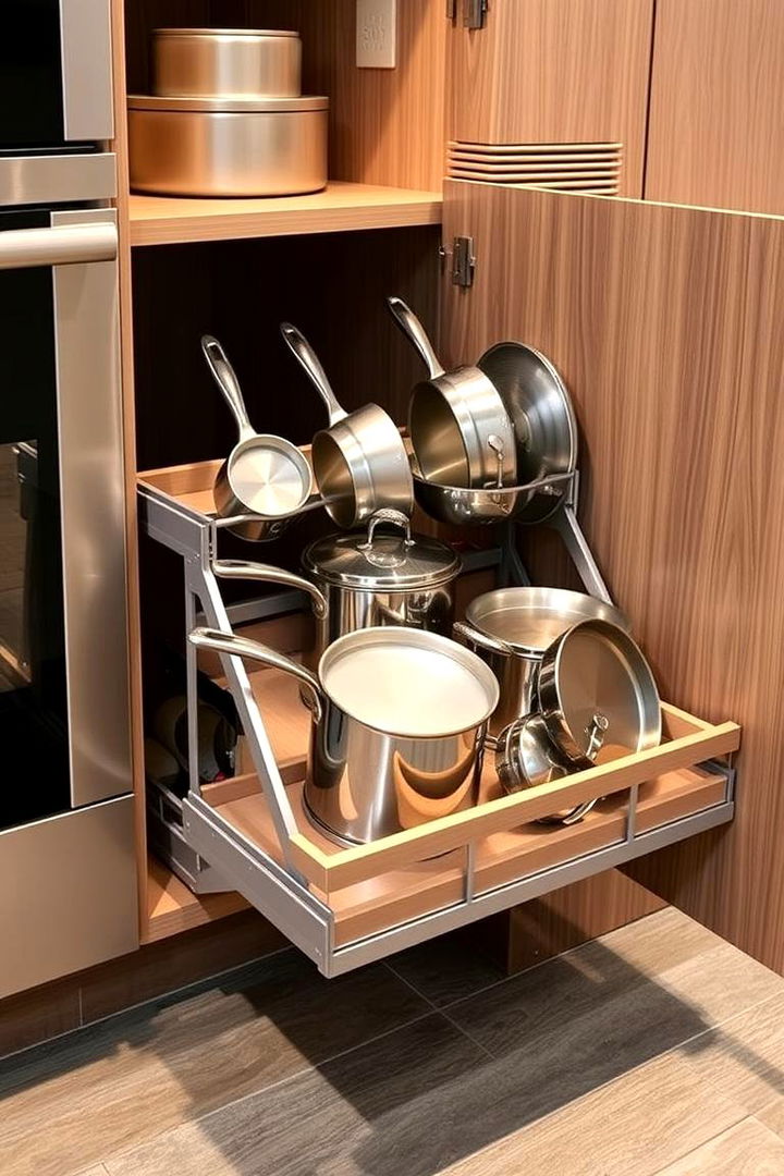 Add Roll Out Organizers - 22 Kitchen Cabinet Organization Ideas