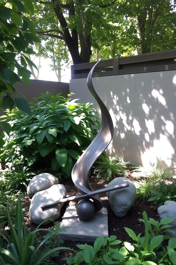 Adding Artistic Garden Sculptures - 22 Shade Garden Design Ideas