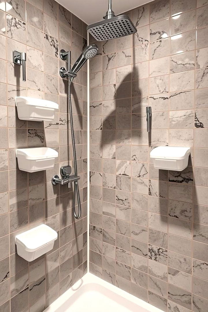 Adhesive Bins for Quick Setups - 22 Shower Storage Ideas