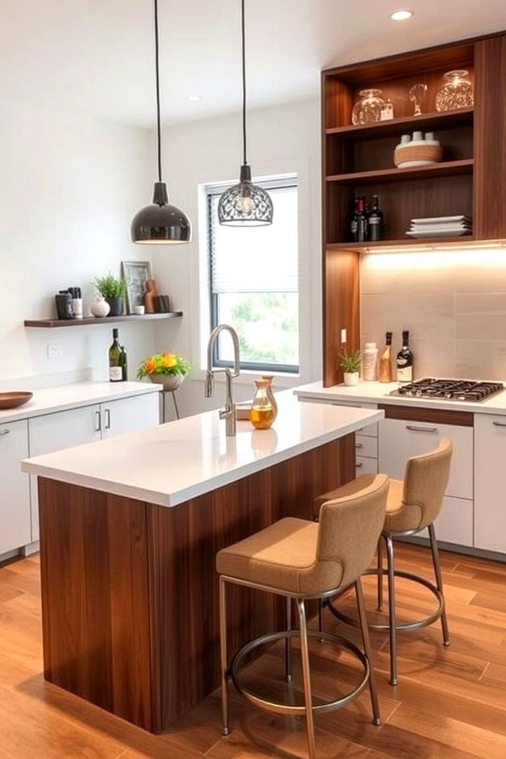 Adjustable Bar Areas - 22 Eat in Kitchen Ideas