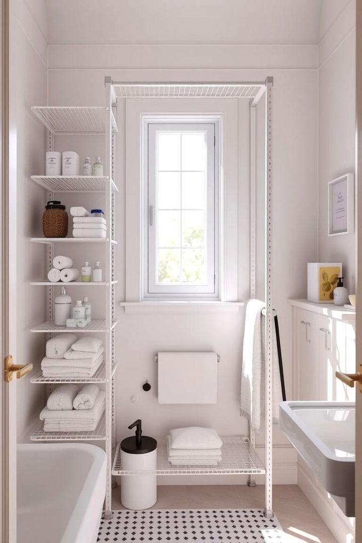 Adjustable Bathroom Shelves - 22 Bathroom Shelf Ideas