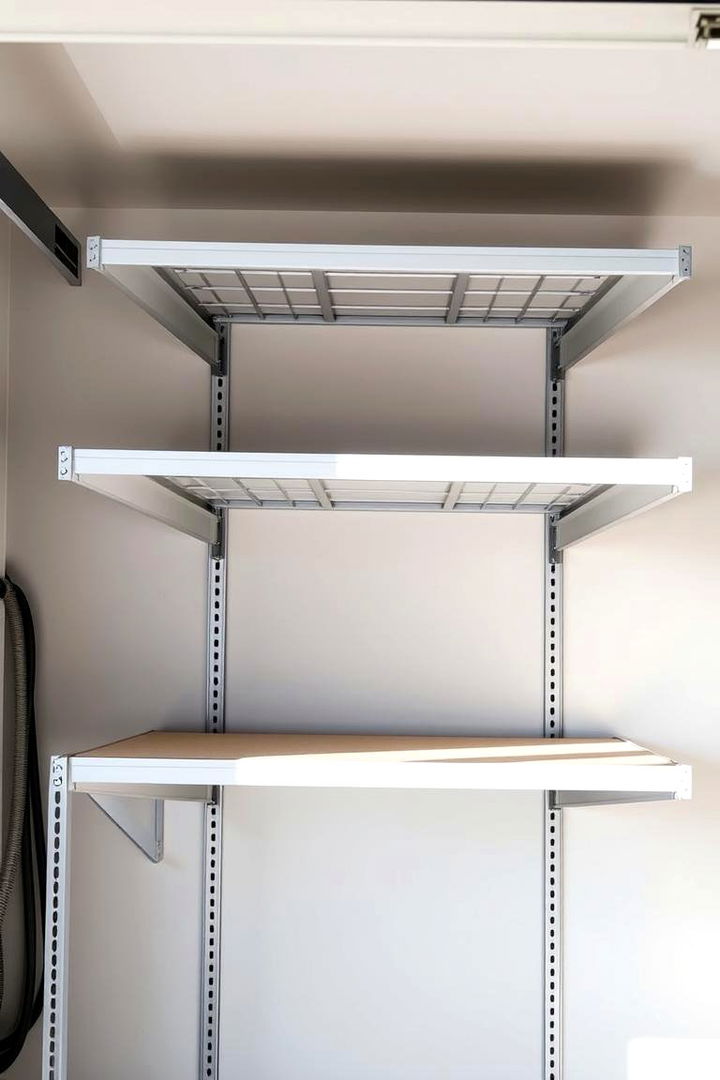 Adjustable Bracket Shelves for Custom Layouts - 22 Garage Shelving Ideas