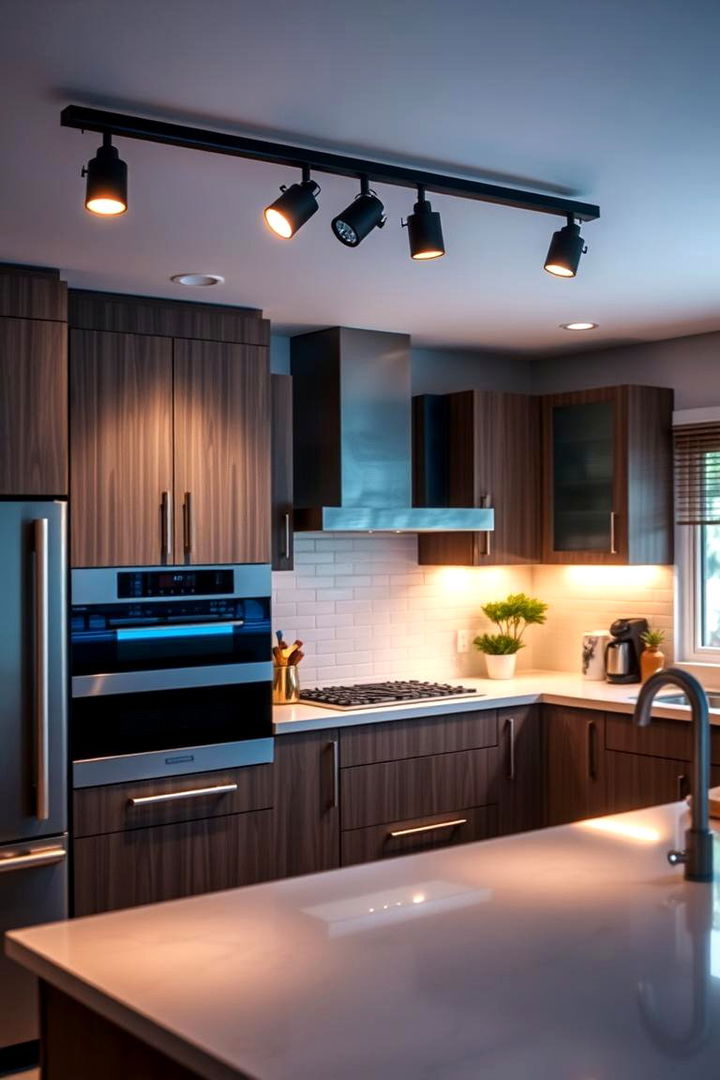Adjustable Color Temperature for Different Moods - 22 Kitchen Track Lighting Ideas