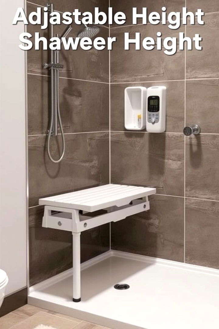 Adjustable Height Bench - 22 Shower Bench Ideas