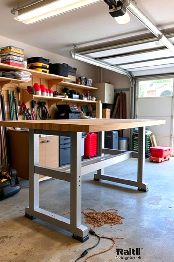 Adjustable Height Workbench Ergonomics - 22 Garage Workbench Ideas