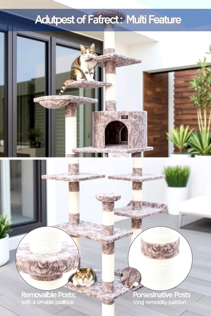Adjustable Multi Feature Design - 22 Outdoor Cat Tree Ideas