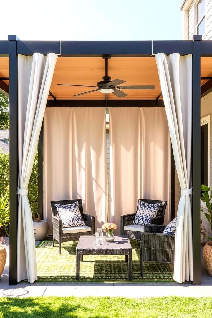 Adjustable Privacy Curtains for Versatile Use - 22 Patio Curtain Ideas
